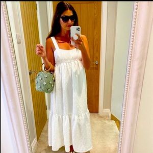 NWT Zara voluminous textured poplin dress